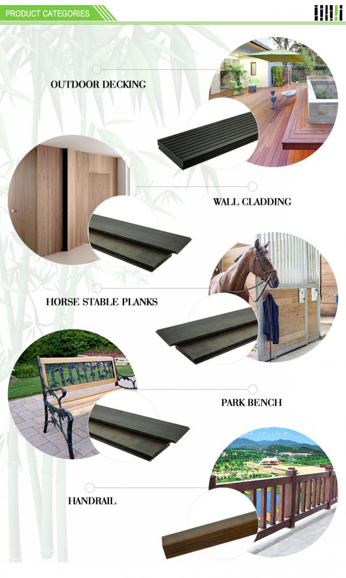 100% Naturesort Deck Tiles , Garden Decking Tiles Natural Bamboo Material 6