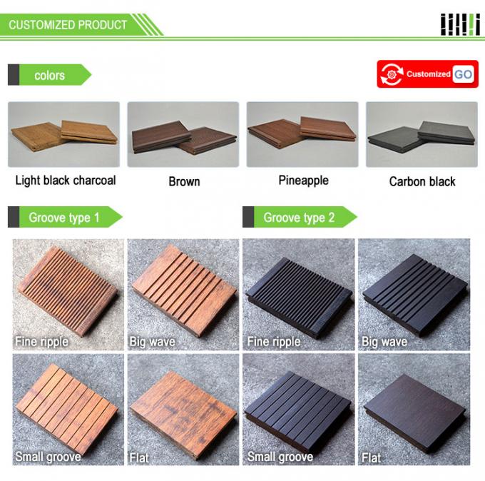 Waterproof Outdoor Floor Tiles 100% Natural Bamboo Material 18mm Thickness 5