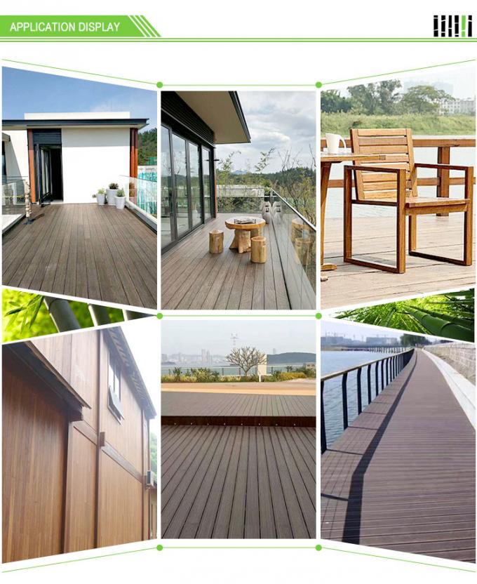 100% Naturesort Deck Tiles , Garden Decking Tiles Natural Bamboo Material 7